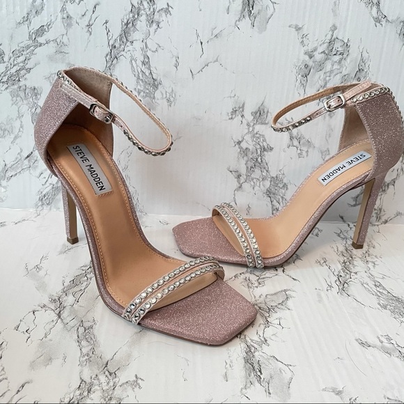 Steve Madden Collette Stiletto Pink Blush Glitter - Picture 3 of 11